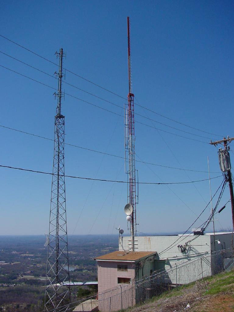 WLFJ-FM (89.3 Greenville), WGGS-TV (16 Greenville, DT 35?), Paris Mtn.