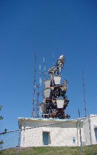 WMUU-FM (94.5 Greenville) with ex-Bell System microwave tower, Paris Mtn.