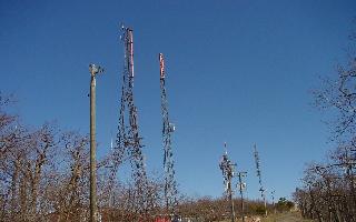 WPXR (38 Roanoke), WPXR-DT (36 Roanoke)/W54BT (// WDRL 24 Danville), WDBJ-DT (18 Roanoke), WDBJ (7 Roanoke), WSLQ (99.1 Roanoke) towers, Poor Mountain, Roanoke Co.