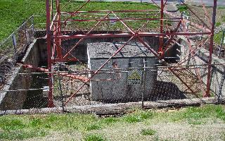 WFIR ATU building, beneath one of two towers at Towers Shopping Center