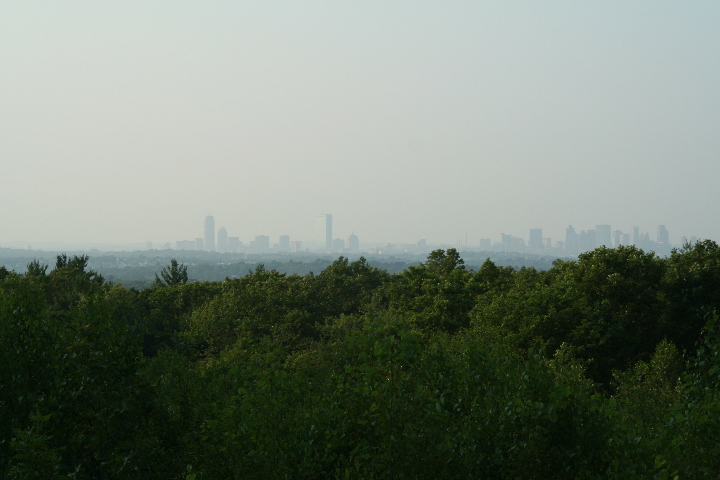 Boston skyline in haze (24-200)