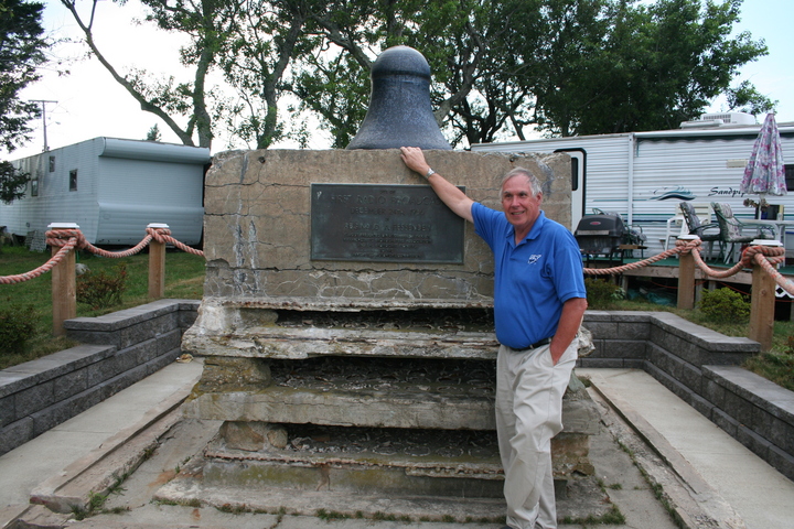 Ed Perry and the antenna base