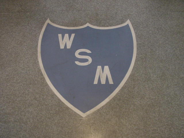 Floor inlay in WSM lobby