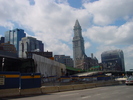 Custom House Tower; old and temporary Northern Ave. on-ramps.