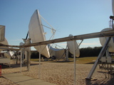 Some of HBO's eleven uplink dishes