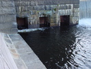 Water exiting the inlet gatehouse
