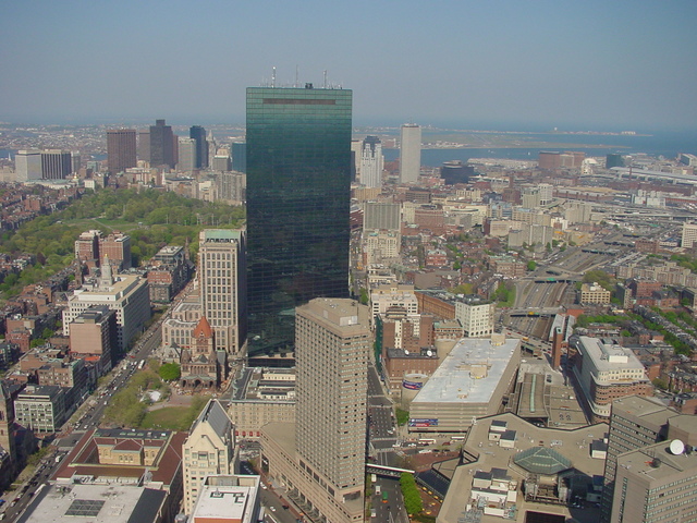 Boston skyline from the roof of the Pru