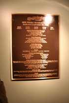Dedication plaque