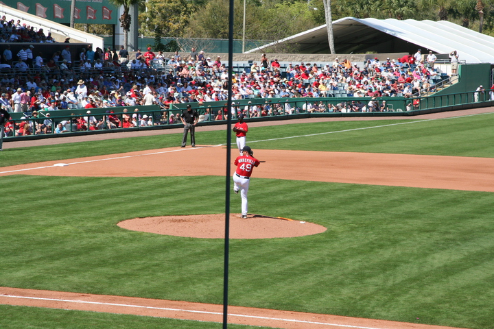 Tim Wakefield on the mound